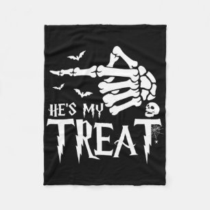 Grappig Halloween kostuum paar Skeleton Matching S Fleece Deken