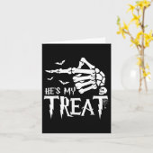 Grappig Halloween kostuum paar Skeleton Matching S Kaart (Gele Bloem)