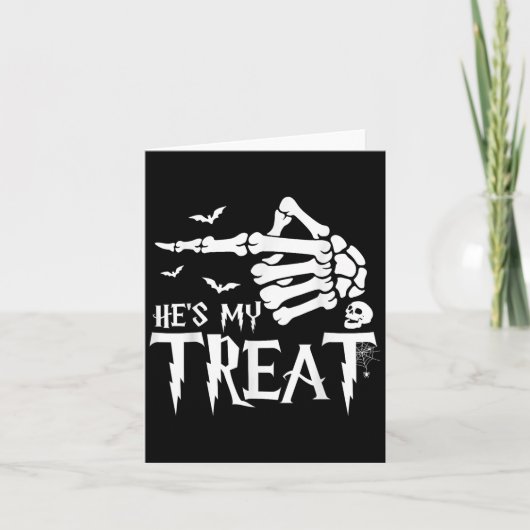 Grappig Halloween kostuum paar Skeleton Matching S Kaart (Voorkant)