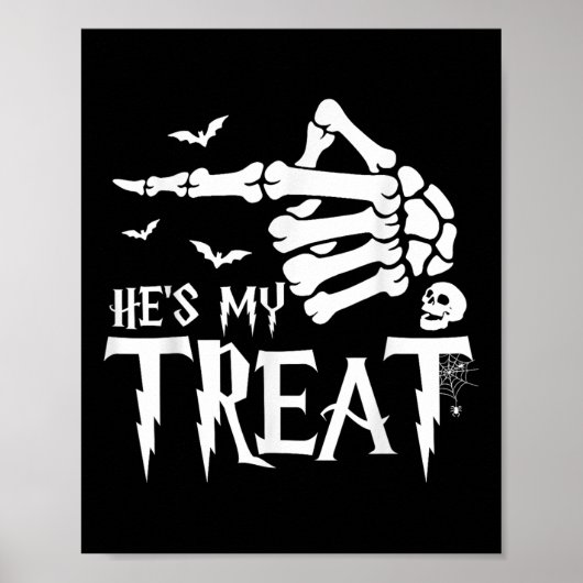 Grappig Halloween kostuum paar Skeleton Matching S Poster (Voorkant)