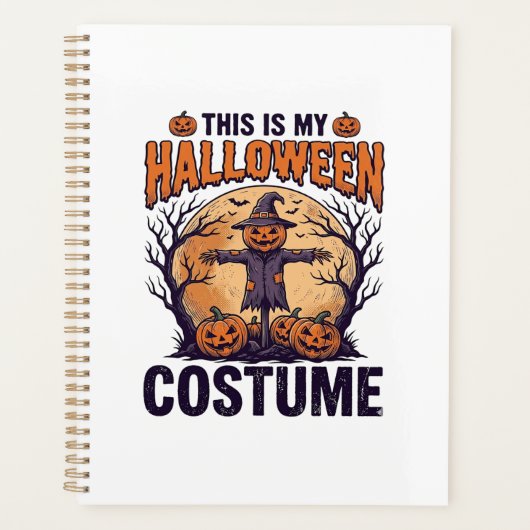 Grappig Halloween Kostuum Pompoen Heks Shirt Ontwe Planner (Voorkant)