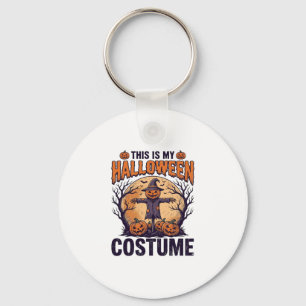 Grappig Halloween Kostuum Pompoen Heks Shirt Ontwe Sleutelhanger