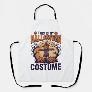 Grappig Halloween Kostuum Pompoen Heks T-shirt Ont Schort