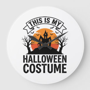Grappig Halloween Kostuum Spokenhuis Vintage T-Shi Grote Klok