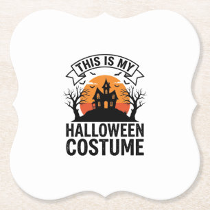 Grappig Halloween Kostuum Spokenhuis Vintage T-Shi Kartonnen Onderzetters