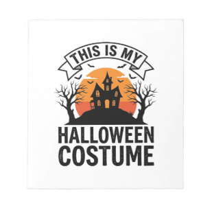 Grappig Halloween Kostuum Spokenhuis Vintage T-Shi Notitieblok