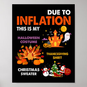 Grappig Halloween-kostuum Thanksgiving lelijke ker Poster