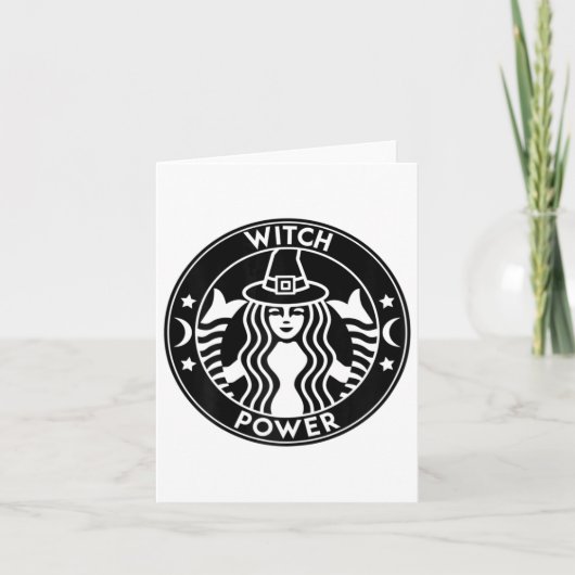 Grappig Halloween Kostuum Witch Power Herfst Gift  Kaart (Voorkant)