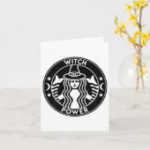 Grappig Halloween Kostuum Witch Power Herfst Gift  Kaart (Gele Bloem)
