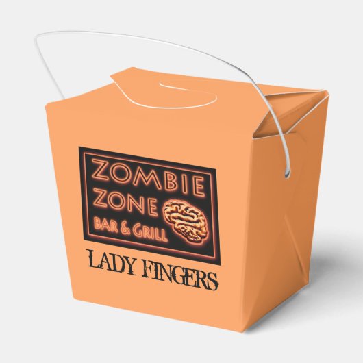 Grappig Halloween Lady Fingers Zombie Food Takeout Bedankdoosjes (Achterkant)