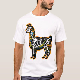 Grappig Halloween Lama Skelet Grafisch - T-shirt