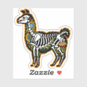 Grappig Halloween Llama Skelet Graphic - Sticker (Vel)