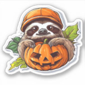 Grappig Halloween Luiaard Sticker Classic T-shirt (Voorkant)