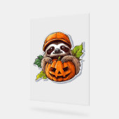 Grappig Halloween Luiaard Sticker Classic T-shirt Acryl Bord (Hoek)