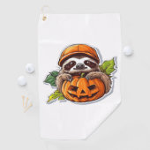 Grappig Halloween Luiaard Sticker Classic T-shirt Golfhanddoek (Insitu)