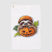 Grappig Halloween Luiaard Sticker Classic T-shirt Golfhanddoek (Voorkant)