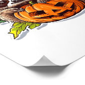 Grappig Halloween Luiaard Sticker Classic T-shirt Poster (Hoek)