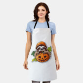 Grappig Halloween Luiaard Sticker Classic T-shirt Schort (Gedragen)