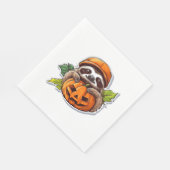 Grappig Halloween Luiaard Sticker Classic T-shirt Servet (Hoek)