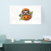 Grappig Halloween Luiaard Sticker Classic T-shirt Spandoek (Beurs)