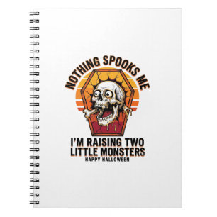 Grappig Halloween Moeder Shirt voor Ouders van Twe Notitieboek