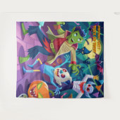 Grappig Halloween Monster Party Hanging Tapestry Wandkleed (Voorkant (horizontaal))