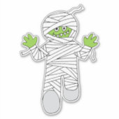 Grappig Halloween Mummy Boy Party Favor Sticker (Voorkant)
