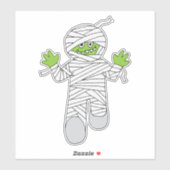 Grappig Halloween Mummy Boy Party Favor Sticker (Vel)