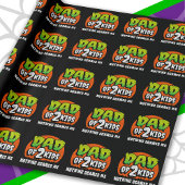 Grappig Halloween Niets schrikt me pap van 2 Kinde Cadeaupapier