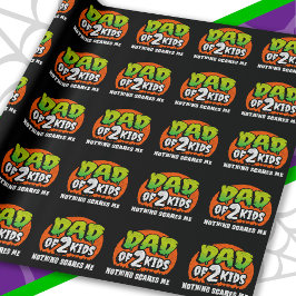 Grappig Halloween Niets schrikt me pap van 2 Kinde Cadeaupapier