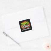 Grappig Halloween Niets schrikt me pap van 2 Kinde Vierkante Sticker (Envelop)