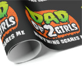 Grappig Halloween Niets schrikt me vader van 2 mei Cadeaupapier (Rol Hoek)