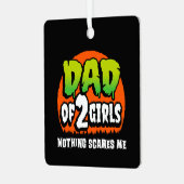 Grappig Halloween Niets schrikt me vader van 2 mei Metalen Ornament (Voorkant links)