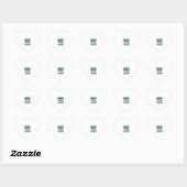 Grappig Halloween Onderwijzer Bezem Gebroken Vinta Hart Sticker (Vel)
