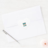 Grappig Halloween Onderwijzer Bezem Gebroken Vinta Hart Sticker (Envelop)