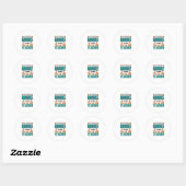 Grappig Halloween Onderwijzer Bezem Gebroken Vinta Ronde Sticker (Vel)