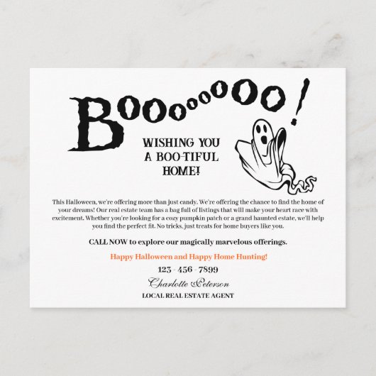 Grappig Halloween onroerend goed Feestdagenkaart (Voorkant)