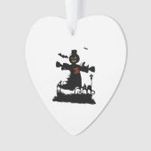 Grappig halloween ontwerp met vogelverschrikker ornament (voorkant)
