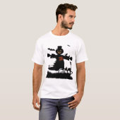 Grappig halloween ontwerp met vogelverschrikker t-shirt (Voorkant volledig)