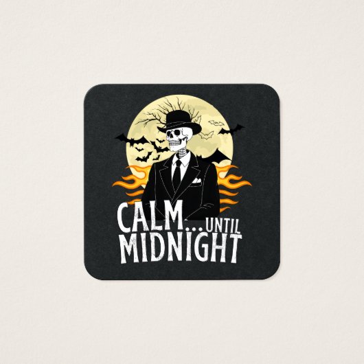 Grappig Halloween-ontwerp Vierkante Visitekaartjes (Voorkant)
