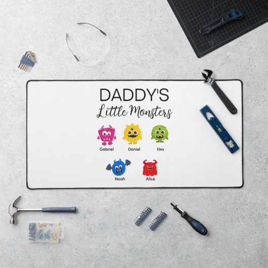 Grappig Halloween papa's kleine monster Bureaumat (Werkstation)