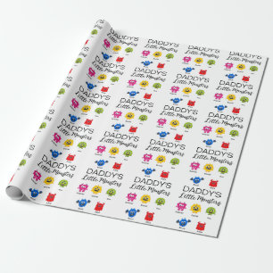 Grappig Halloween papa's kleine monster Cadeaupapier