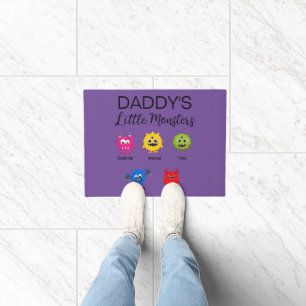 Grappig Halloween papa's kleine monster Deurmat