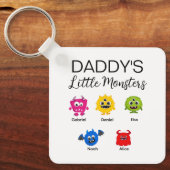 Grappig Halloween papa's kleine monster Sleutelhanger (Voorkant)