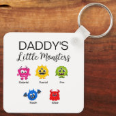 Grappig Halloween papa's kleine monster Sleutelhanger (Achterkant)