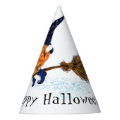 Grappig Halloween Party Pet Witch Pumpkin Vliegen Feesthoedjes (Voorkant)