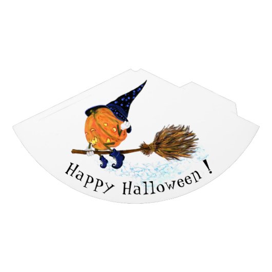 Grappig Halloween Party Pet Witch Pumpkin Vliegen Feesthoedjes (Voorkant)