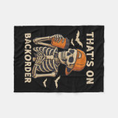 Grappig Halloween Pharmacy Tech Skeleton Dat Is Te Fleece Deken (Voorkant (Horizontaal))