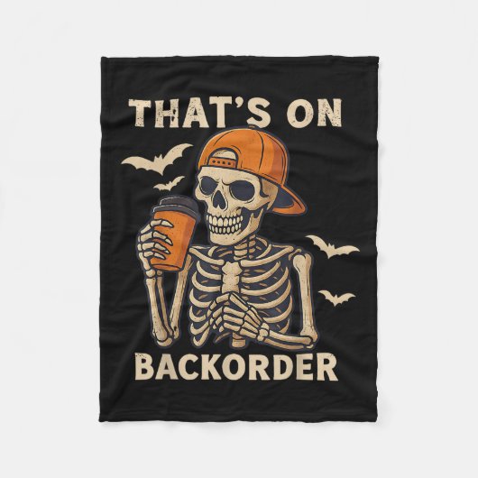 Grappig Halloween Pharmacy Tech Skeleton Dat Is Te Fleece Deken (Voorkant)