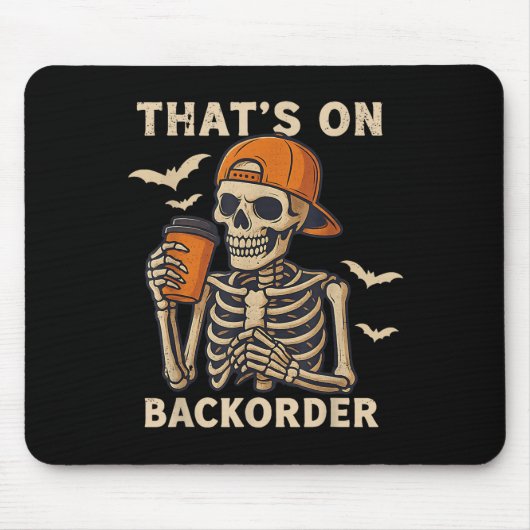 Grappig Halloween Pharmacy Tech Skeleton Dat Is Te Muismat (Voorkant)